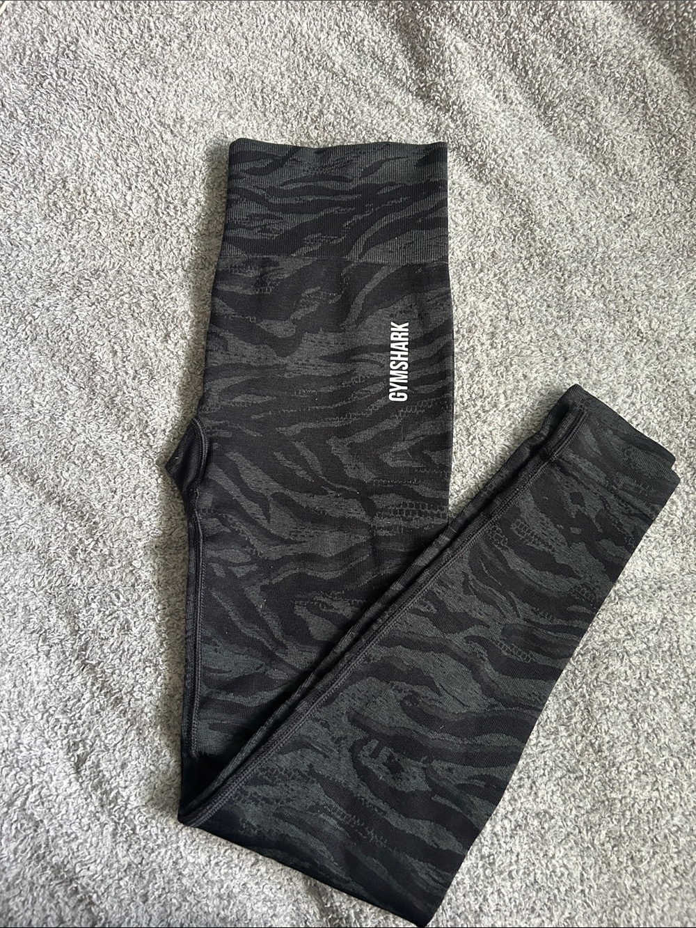 Gymshark Black Adapt Animal-Print Leggings SMALL